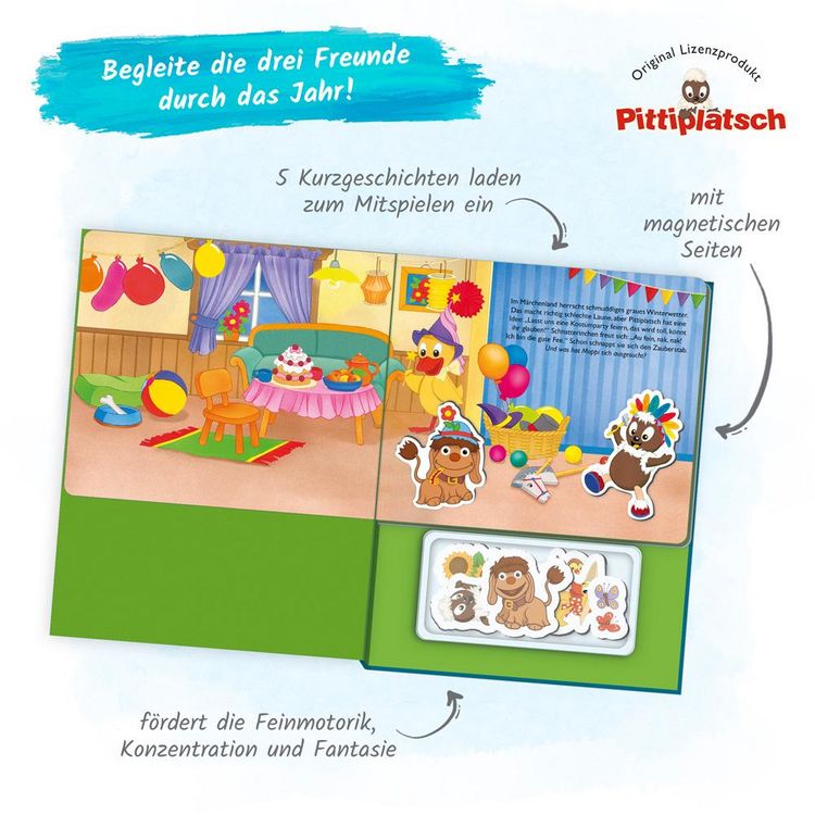 Produktbild: Tr&ouml;tsch Unser Sandm&auml;nnchen Magnet-Spielbuch Pittiplatsch Pappenbuch mit Magneten