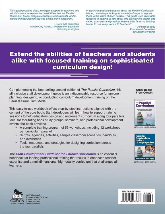 Produktbild: Staff Development Guide for the Parallel Curriculum