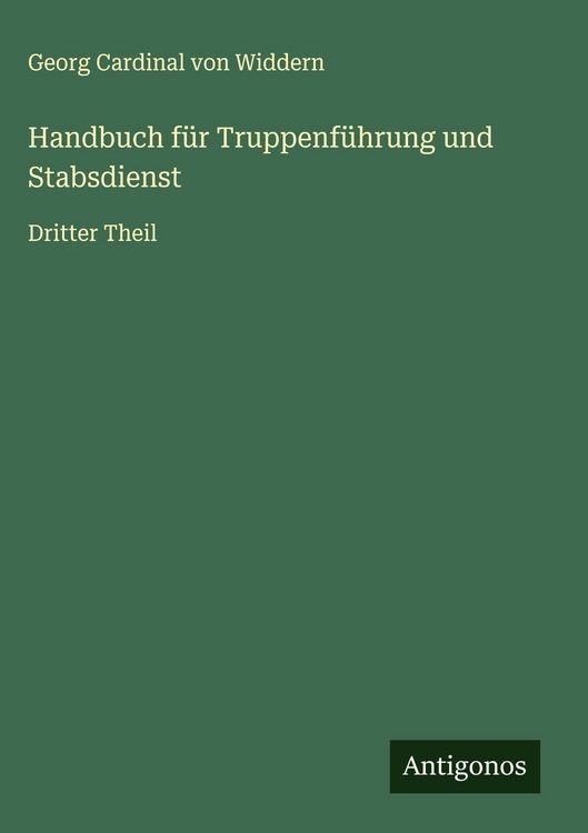Produktbild: Handbuch f&uuml;r Truppenf&uuml;hrung und Stabsdienst