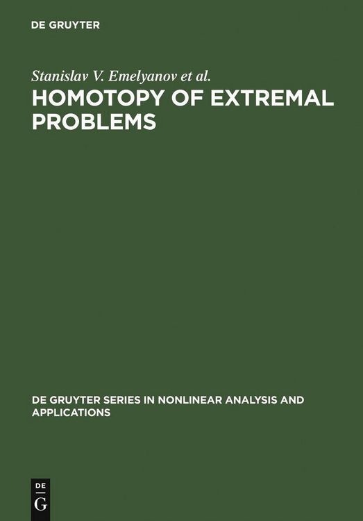 Produktbild: Homotopy of Extremal Problems
