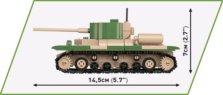 Produktbild: COBI Historical Collection 2740 - Renault R35, Valentine IX, Panzer I, Bausatz 1:48, 595 Klemmbausteine