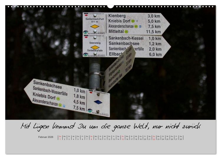 Produktbild: Kleine und gro&szlig;e Wahrheiten - Spr&uuml;che zum Nachdenken (hochwertiger Premium Wandkalender 2026 DIN A2 quer), Kunstdruck in Hochglanz