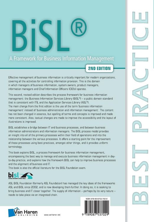 Produktbild: BiSL&reg; - A Framework for Business Information Management - 2nd edition