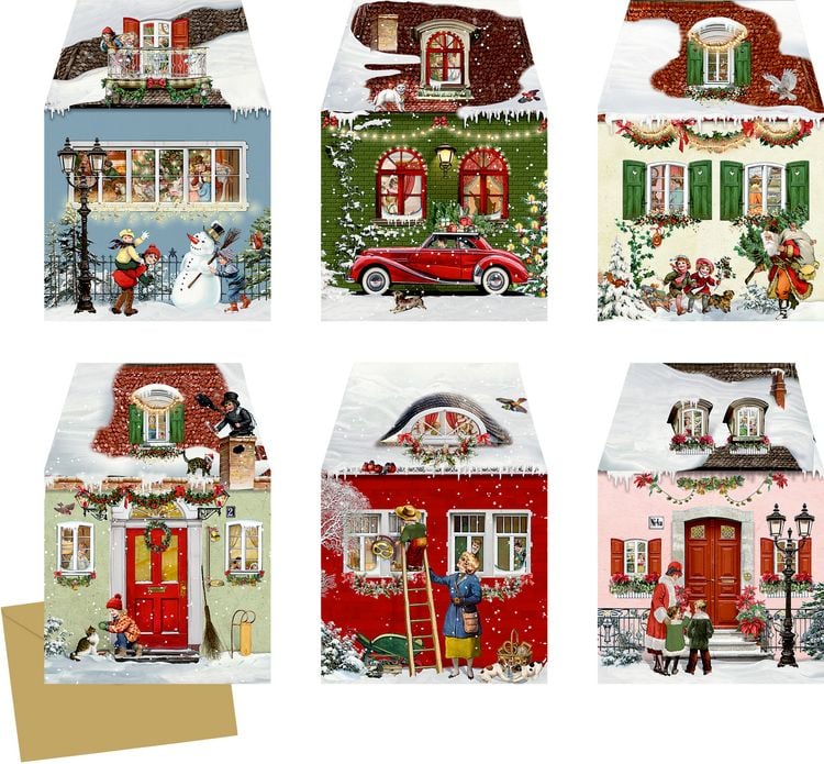 Produktbild: Miniatur-Adventskalender &ndash; Weihnachtsh&auml;uschen