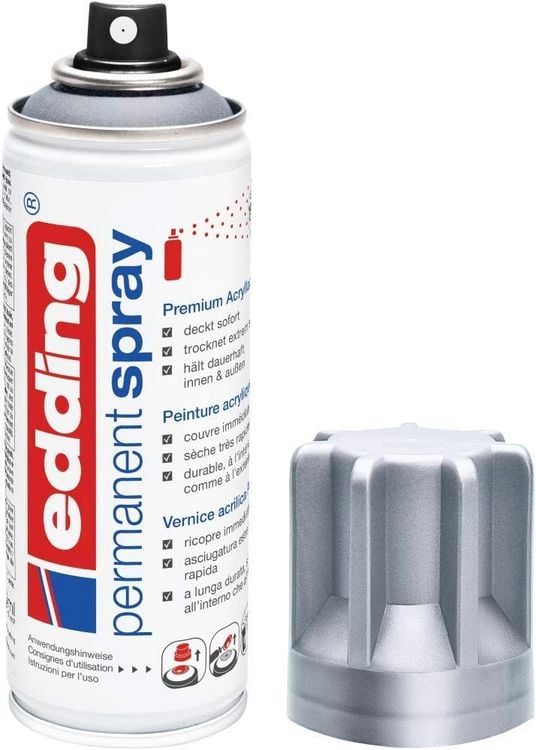Produktbild: 5200 Permanent Spray, silber matt, 200ml Premium Acryllack