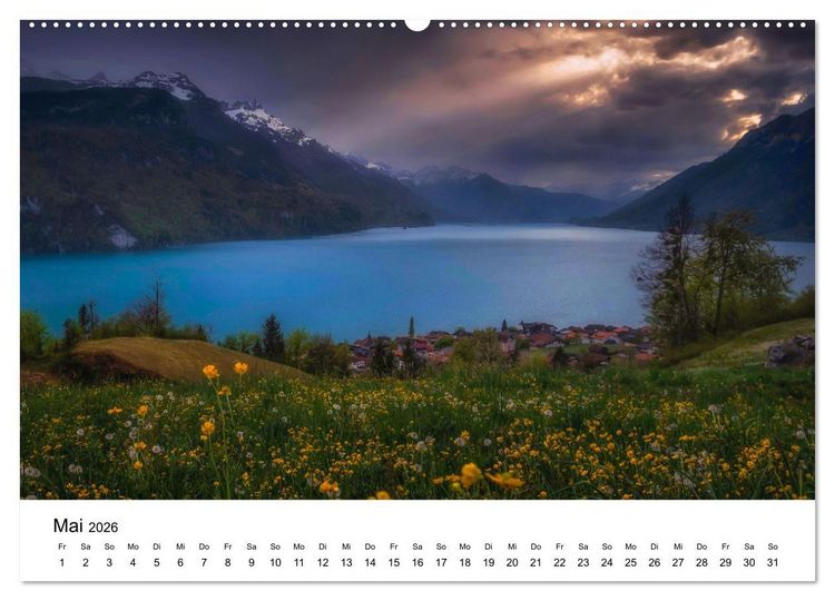 Produktbild: Wunderwelt Schweiz (Wandkalender 2026 DIN A2 quer), CALVENDO Monatskalender