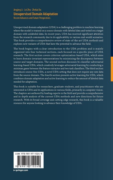 Produktbild: Unsupervised Domain Adaptation