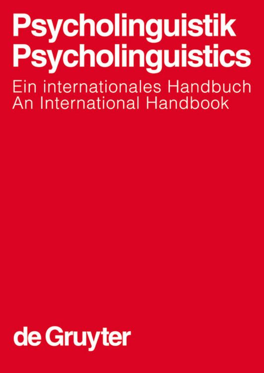 Produktbild: Psycholinguistik. Psycholinguistics