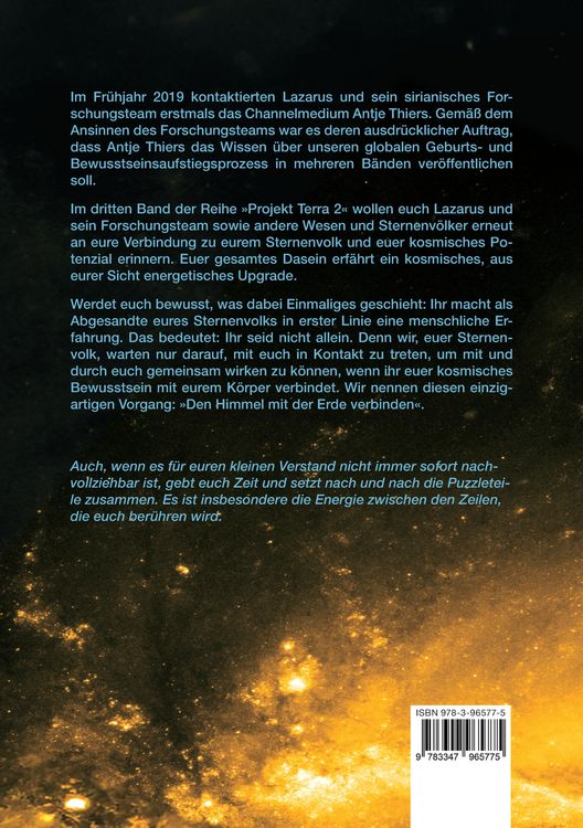 Produktbild: PROJEKT TERRA 2 - Botschaften aus dem Licht vom Sirius - Eine Bewusstseinsschule der neuen Zeit. Band 3
