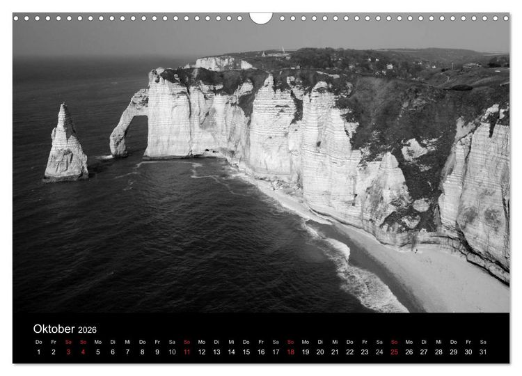 Produktbild: BLACK 'N WHITE (Wandkalender 2026 DIN A3 quer), CALVENDO Monatskalender