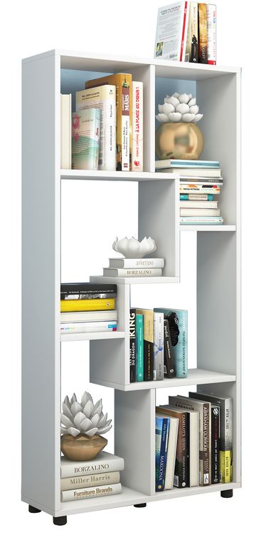 Produktbild: Holz Stand Regal Raumteiler B&uuml;cherregal Blina