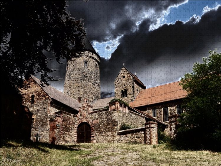 Produktbild: CALVENDO Puzzle Burg Hohenthurm im Saalekreis in Sachsen-Anhalt 1000 Teile Lege-Gr&ouml;&szlig;e 64 x 48 cm Foto-Puzzle Bild von Flori0