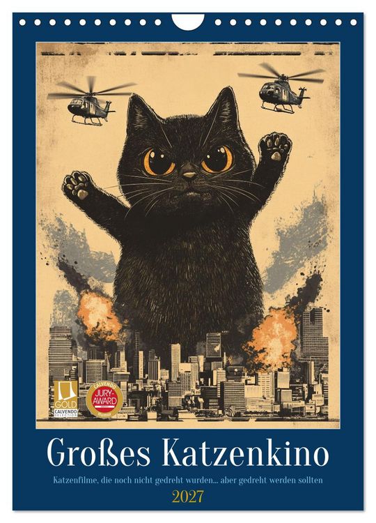 Produktbild: Gro&szlig;es Katzenkino (Wandkalender 2027 DIN A4 hoch), CALVENDO Monatskalender