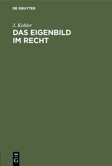 Produktbild: Das Eigenbild im Recht