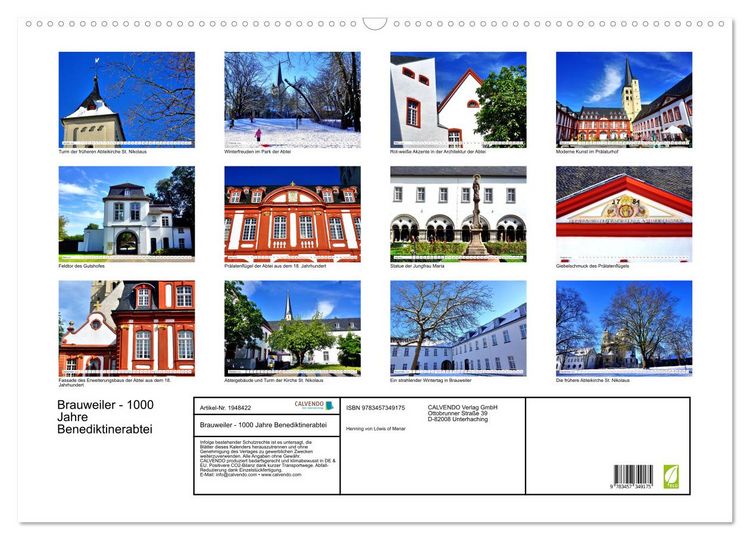 Produktbild: Brauweiler - 1000 Jahre Benediktinerabtei (Wandkalender 2026 DIN A2 quer), CALVENDO Monatskalender