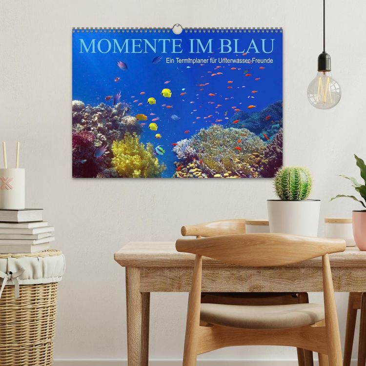Produktbild: Momente im Blau - Ein Terminplaner f&uuml;r Unterwasser-Freunde (Wandkalender 2026 DIN A3 quer), CALVENDO Monatskalender