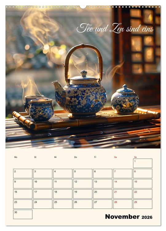 Produktbild: Du, mein geliebter Tee (Wandkalender 2026 DIN A2 hoch), CALVENDO Monatskalender