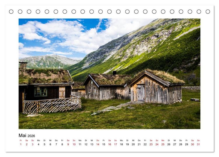 Produktbild: Norwegen - Faszinierende Welt der Fjorde (Tischkalender 2026 DIN A5 quer), CALVENDO Monatskalender