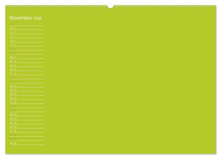 Produktbild: Bastel-Geburtstagskalender gr&uuml;n / Geburtstagskalender (Wandkalender 2026 DIN A2 quer), CALVENDO Monatskalender