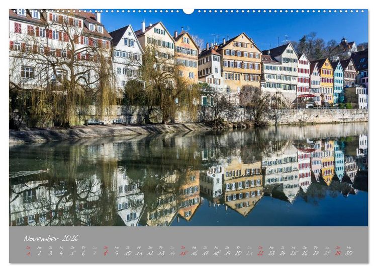 Produktbild: Zw&ouml;lf Monate in T&uuml;bingen (hochwertiger Premium Wandkalender 2026 DIN A2 quer), Kunstdruck in Hochglanz