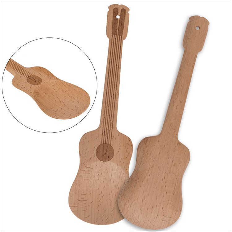 Produktbild: Salat-L&ouml;ffel Gitarre, L&auml;nge ca. 27 cm, aus Holz