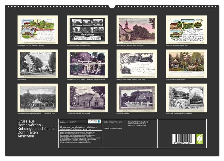 Produktbild: Gruss aus Hamelw&ouml;rden - Kehdingens sch&ouml;nstes Dorf in alten Ansichten (hochwertiger Premium Wandkalender 2026 DIN A2 quer), Kunstdruck in Hochglanz