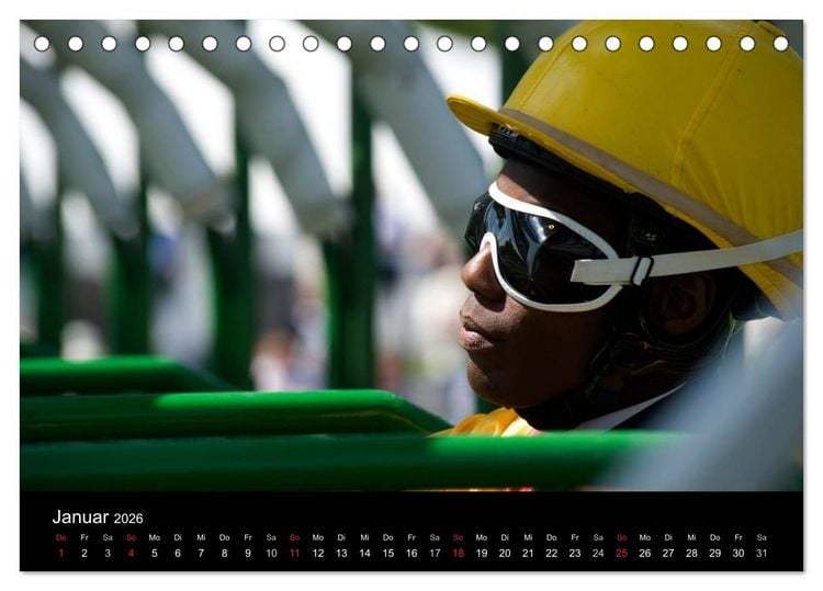 Produktbild: Faszination Galopprennen in Baden-Baden (Tischkalender 2026 DIN A5 quer), CALVENDO Monatskalender