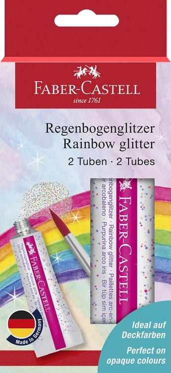 Produktbild: Faber-Castell Glitzer Regenbogen 12 ml 2x BK
