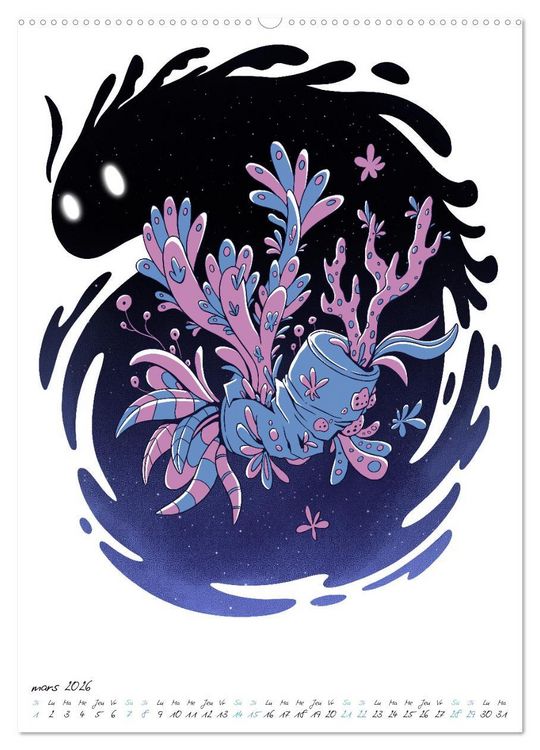 Produktbild: Plantes spatiales extraterrestres (Calendrier mural 2026 DIN A2 horizontal) calendrier de bureau