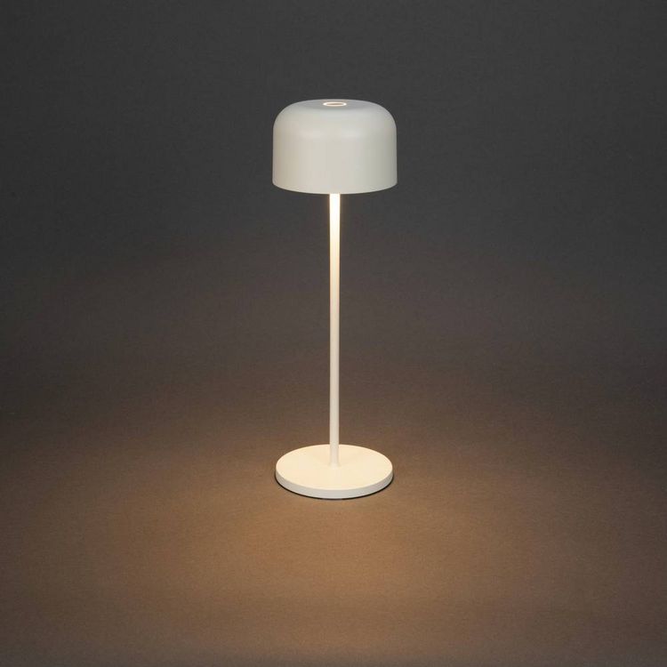 Produktbild: Konstsmide 7834-250 Lille LED-Akku-Tischlampe 3.5W Warmwei&szlig; Wei&szlig;