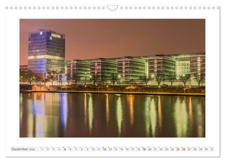 Produktbild: Frankfurt. Die Skyline bei Nacht (Wandkalender 2026 DIN A3 quer), CALVENDO Monatskalender