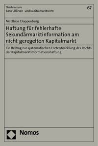 Produktbild: Haftung f&uuml;r fehlerhafte Sekund&auml;rmarktinformation am nicht geregelten Kapitalmarkt