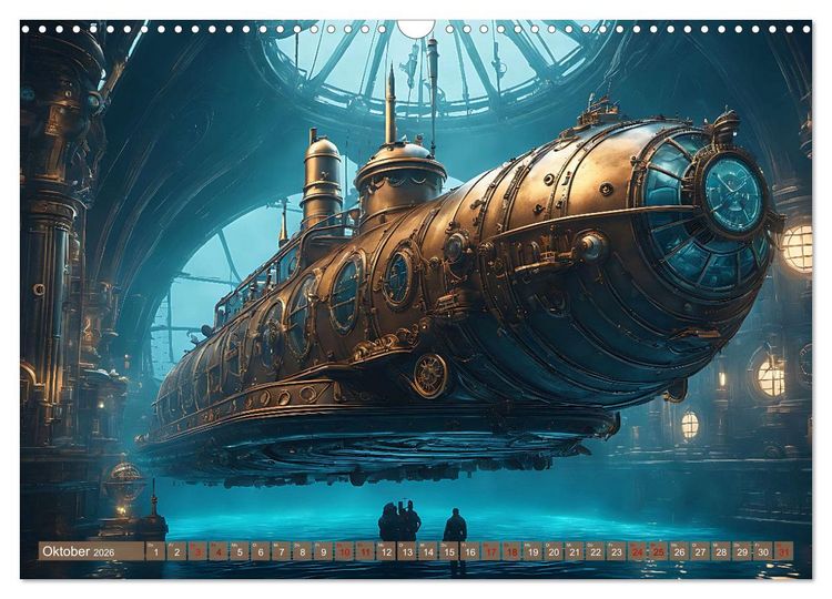 Produktbild: Steampunk Maschinenwelt (Wandkalender 2026 DIN A3 quer), CALVENDO Monatskalender