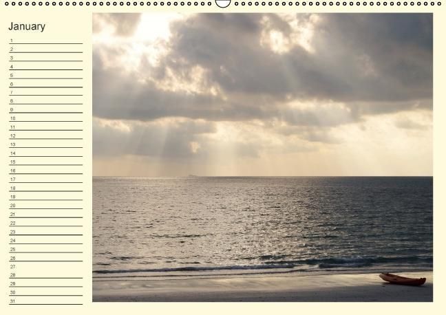 Produktbild: Colours by the sea / Birthday Calendar / UK-Version (Wall Calendar perpetual DIN A2 Landscape)