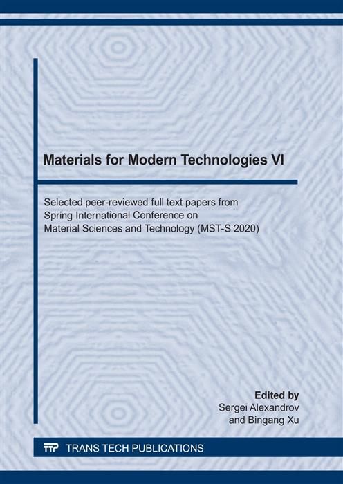 Produktbild: Materials for Modern Technologies VI
