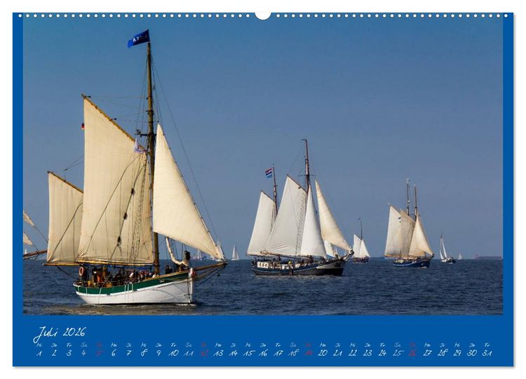 Produktbild: Unter Segeln (Wandkalender 2026 DIN A2 quer), CALVENDO Monatskalender