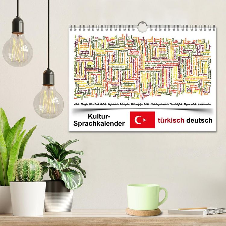 Produktbild: Kultur-Sprachkalender T&uuml;rkisch-Deutsch (Wandkalender 2026 DIN A4 quer), CALVENDO Monatskalender