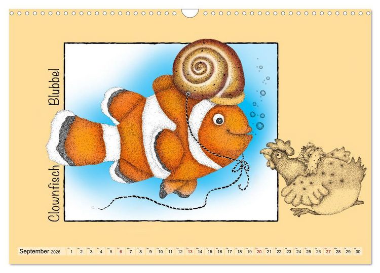 Produktbild: Kater Mizzimo und seine Freunde (Wandkalender 2026 DIN A3 quer), CALVENDO Monatskalender