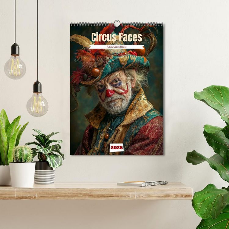 Produktbild: Circus Faces (Wall Calendar 2026 DIN A3 portrait), CALVENDO 12 Month Wall Calendar