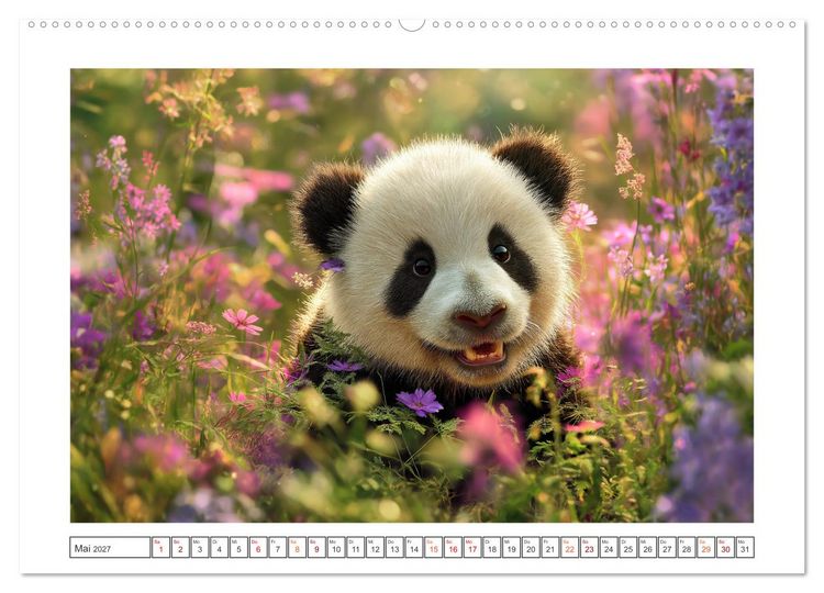 Produktbild: Panda Magie (Wandkalender 2027 DIN A2 quer), CALVENDO Monatskalender