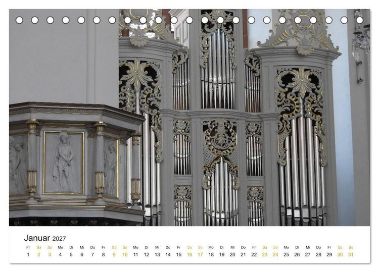 Produktbild: Fantastische Welt der Orgeln (Tischkalender 2027 DIN A5 quer), CALVENDO Monatskalender