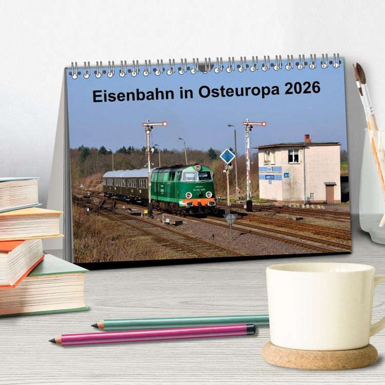 Produktbild: Eisenbahn Kalender 2026 - Oberlausitz und Nachbarl&auml;nder (Tischkalender 2026 DIN A5 quer), CALVENDO Monatskalender