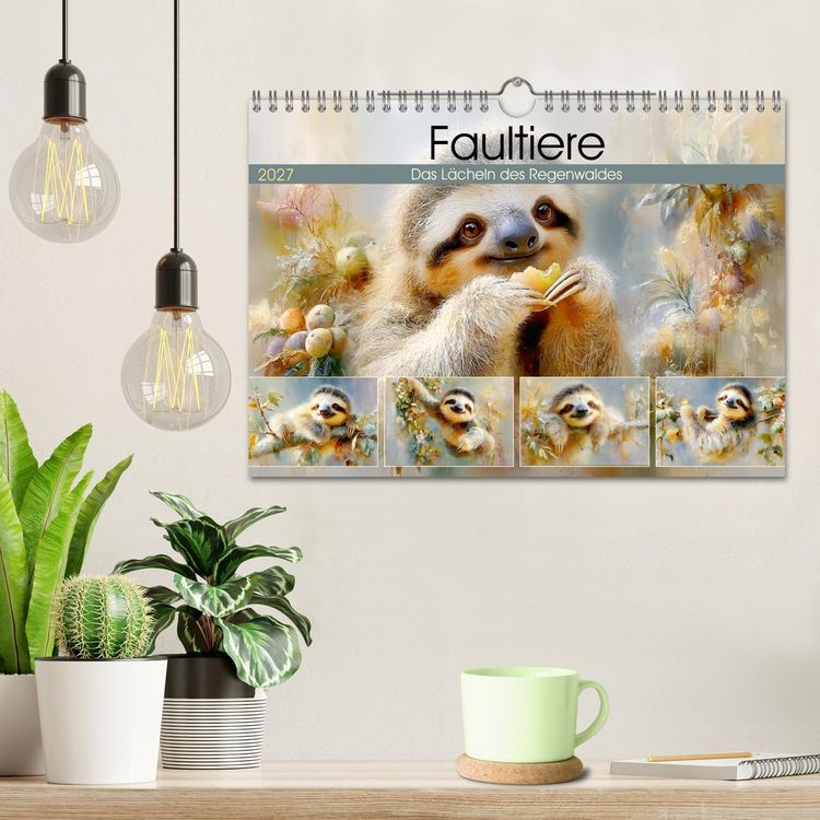 Produktbild: Faultiere. Das L&auml;cheln des Regenwaldes (Wandkalender 2027 DIN A4 quer), CALVENDO Monatskalender