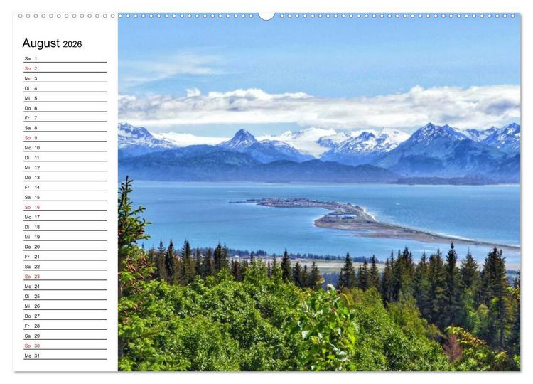 Produktbild: Alaska und Kanada (Wandkalender 2026 DIN A2 quer), CALVENDO Monatskalender