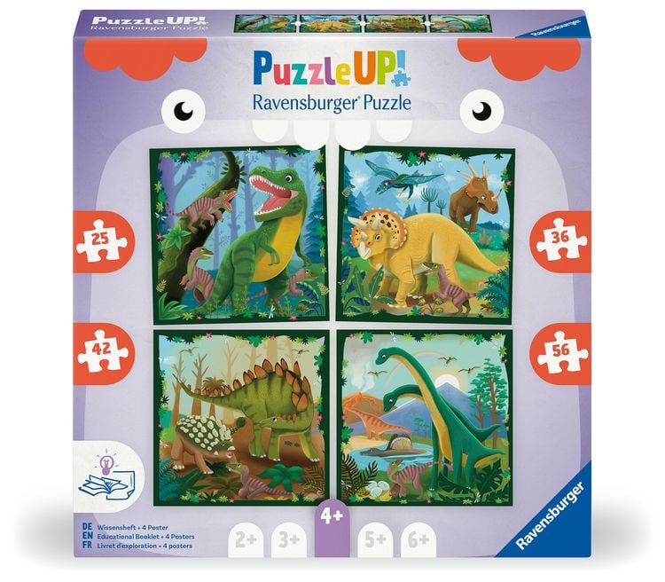Produktbild: Kinderpuzzle 25, 36, 42, 56 Teile - Puzzle UP! Dinosaurier