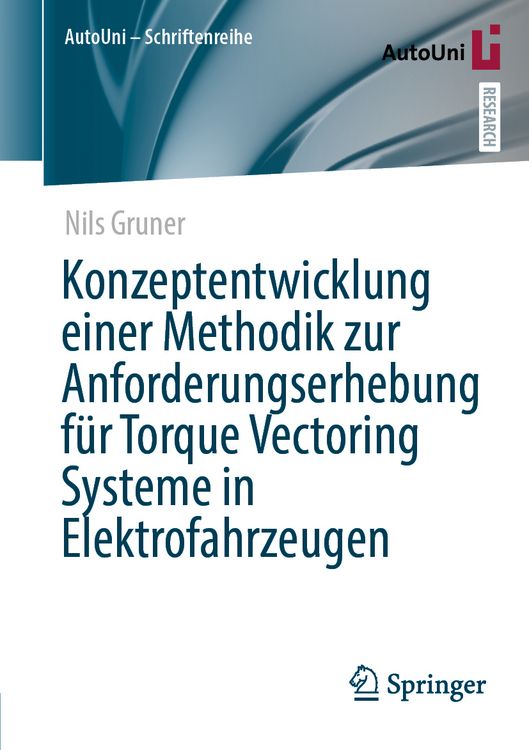 Produktbild: Konzeptentwicklung einer Methodik zur Anforderungserhebung f&uuml;r Torque Vectoring Systeme in Elektrofahrzeugen