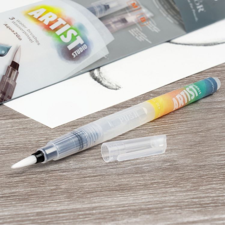 Produktbild: Cretacolor Pinsel Aqua2Go Wasserpinsel St&auml;rke F+M+B, 3er Set