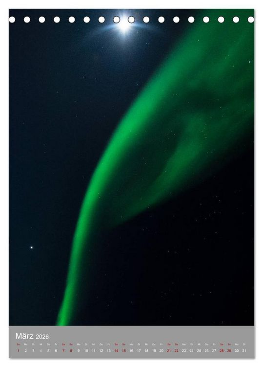 Produktbild: Farbige N&auml;chte (Tischkalender 2026 DIN A5 hoch), CALVENDO Monatskalender