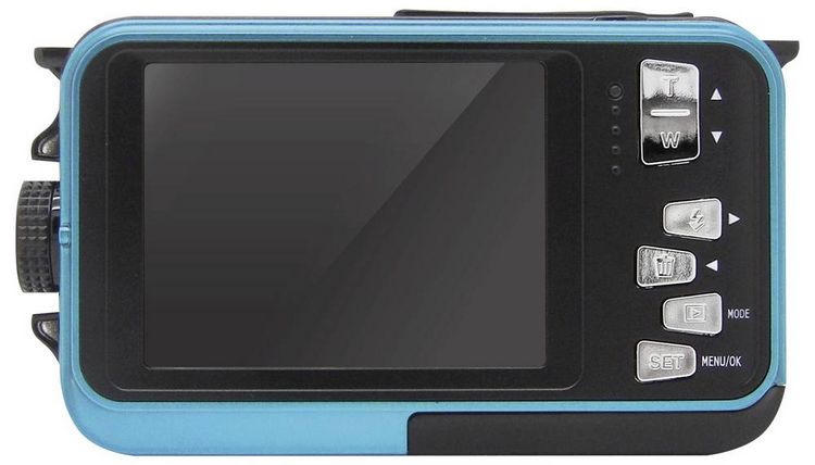 Produktbild: Easypix W3027-I Wave Iceblue Digitalkamera 30 Megapixel Blau-Eisblau inkl. Akku, inkl. Tasche Bildstabilisierung, Full HD Video