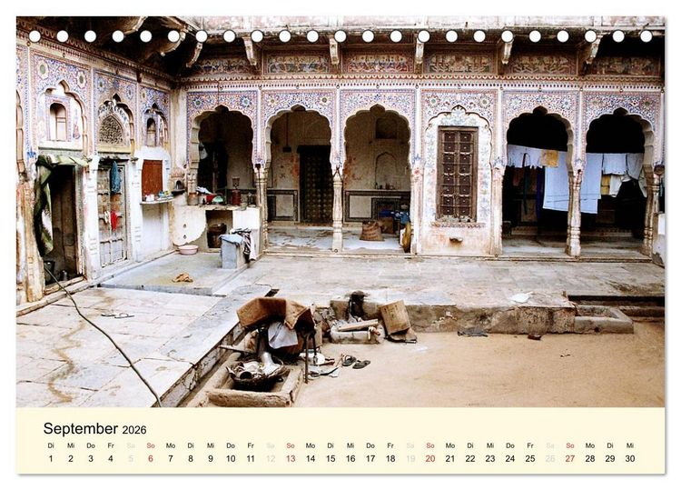 Produktbild: Alltagsleben in Indien (Tischkalender 2026 DIN A5 quer), CALVENDO Monatskalender